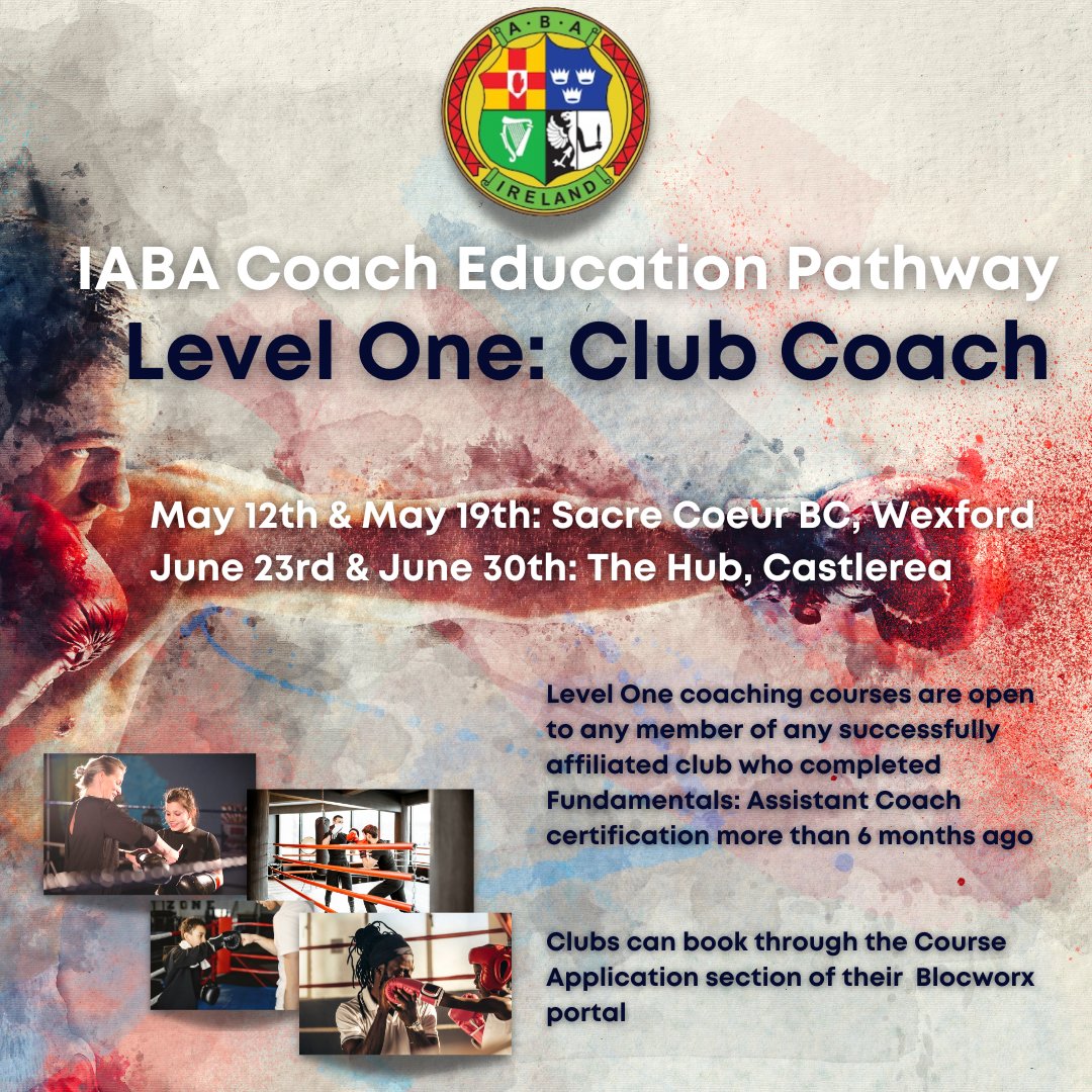 IABA is delighted to launch the Level One: Club Coach qualification, and 2nd step on IABA's Coach Education Pathway. All 600+ Fundamentals: Assistant Coach qualified coaches are eligible for this course, once they've been coaching for 6 months iaba.ie/iaba-launches-…