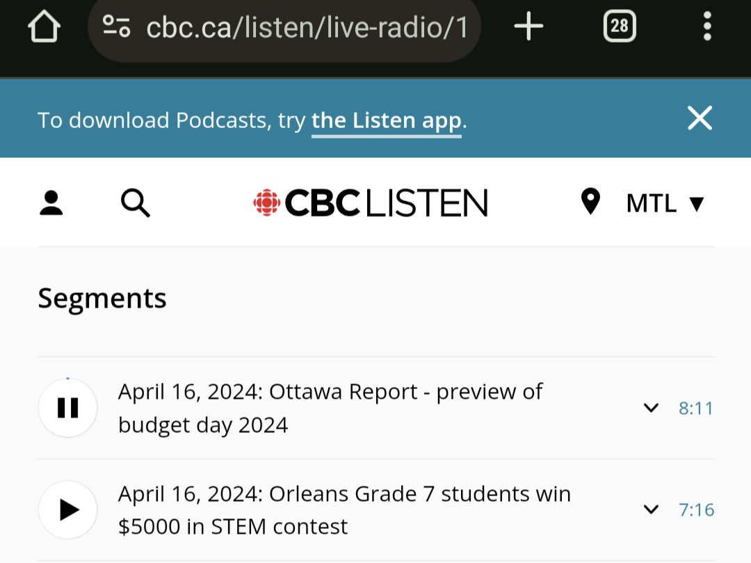 So happy and proud to be with @StPeterOCSB students Kara and Bridget to speak about our #healinggarden and the @SamsungCanada STEM grant they got for an automated watering system. Thankful for all the support and collaboration @ocsbEco @OttCatholicSB cbc.ca/listen/live-ra…