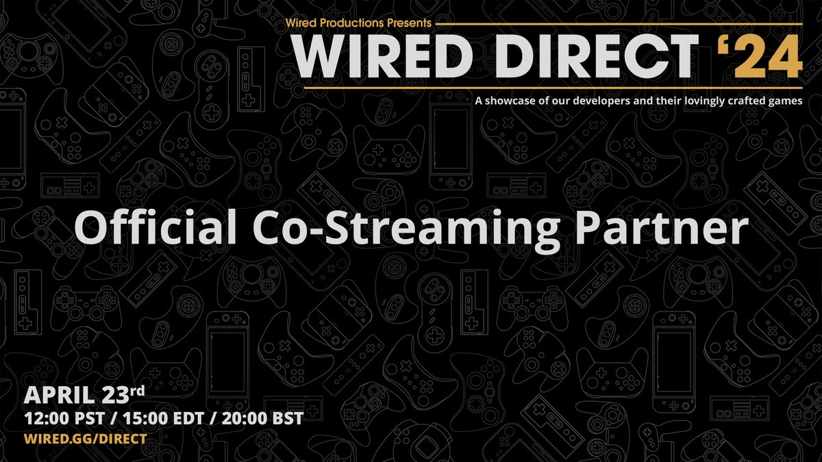 💛Excited to co-stream @WiredP's #WiredDirect24 next week!

Let's see what new indie games are coming our way!