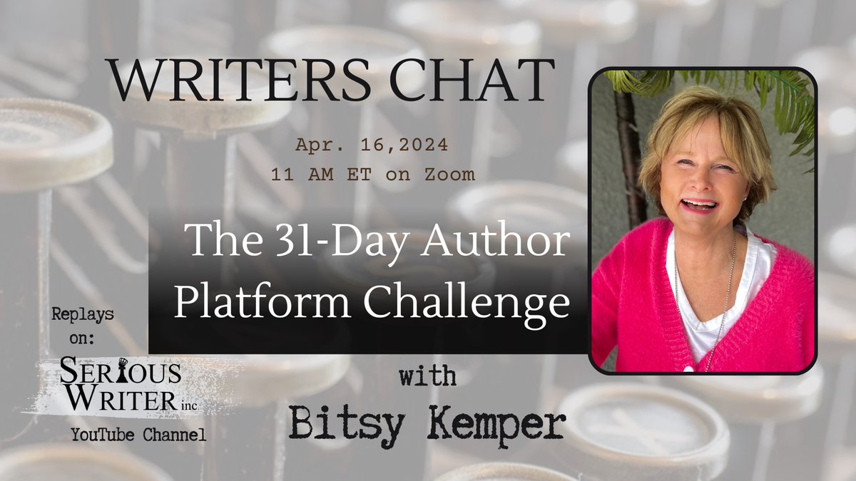 In case you missed this morning's presentation with #WritersChat, watch the replay free! youtube.com/watch?v=FHJzrd…