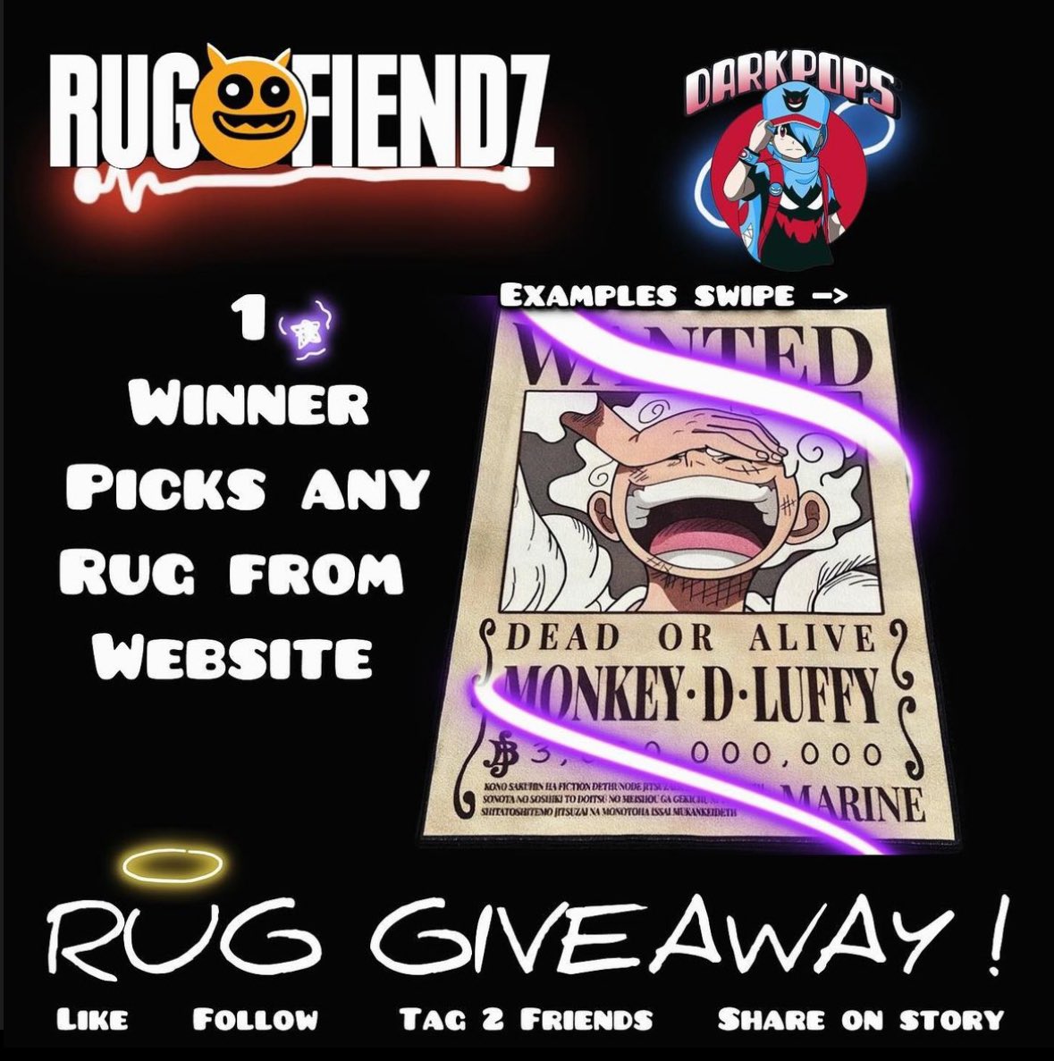 Free rug giveaway with <a href="/Darkpops_/">Darkpops</a> over on instagram check it out!

instagram.com/p/C51LuzZJnkc/…