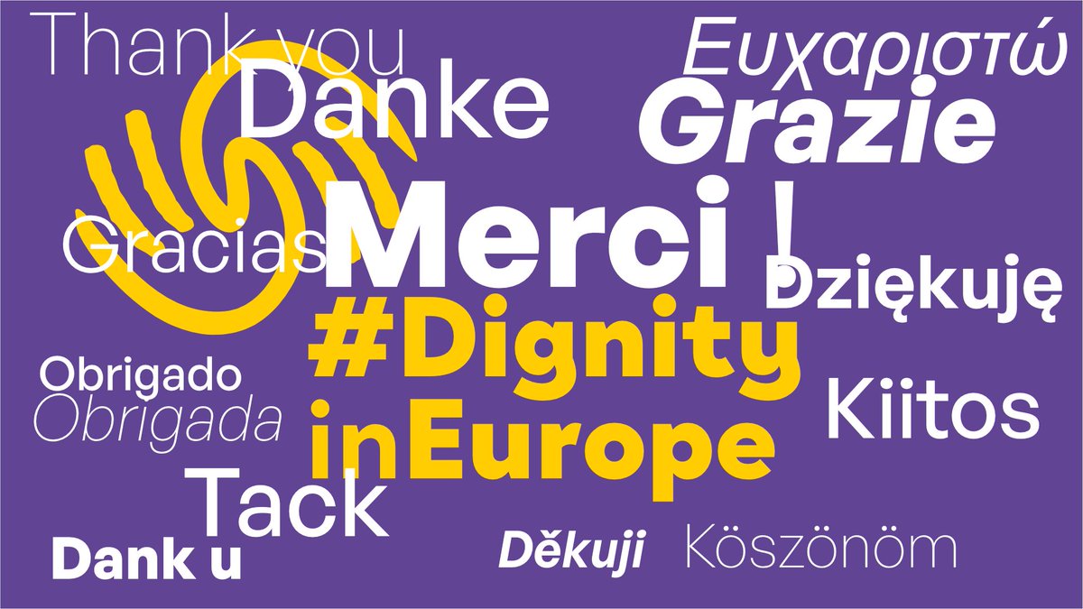 🙏Remerciements chaleureux à tous les signataires et soutiens de notre Initiative citoyenne européenne ”pour un accueil digne des migrants en Europe”. Une véritable aventure collective à la rencontre de ceux qui, à tous les niveaux, défendent la dignité humaine en Europe.🙏