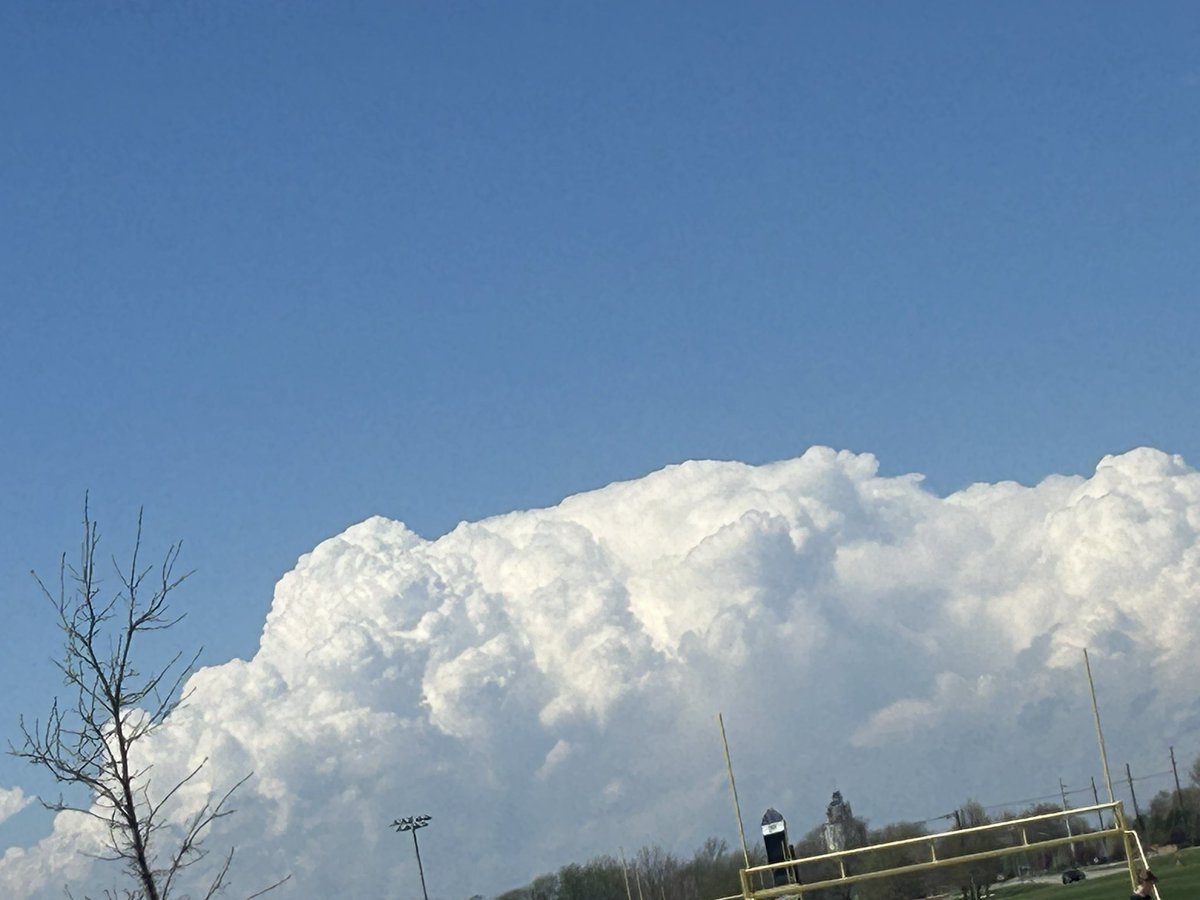Cumulus field producing storms firing well west of Des Moines