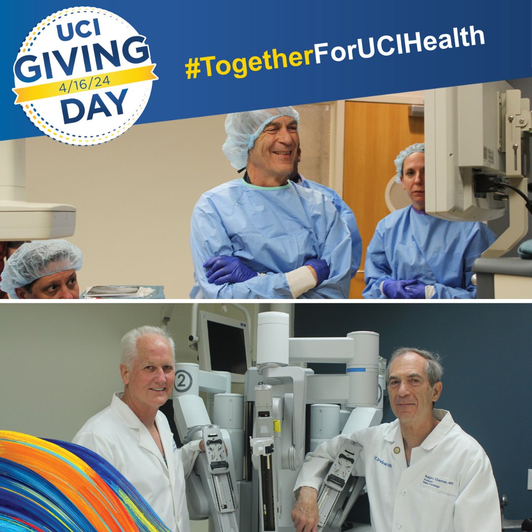 Support the Curiosity and Innovation Fund this #UCIGivingDay! The generosity of grateful patients and visionary benefactors has empowered our team to continuously pursue innovation.

You can donate here: bit.ly/3TY5o7I