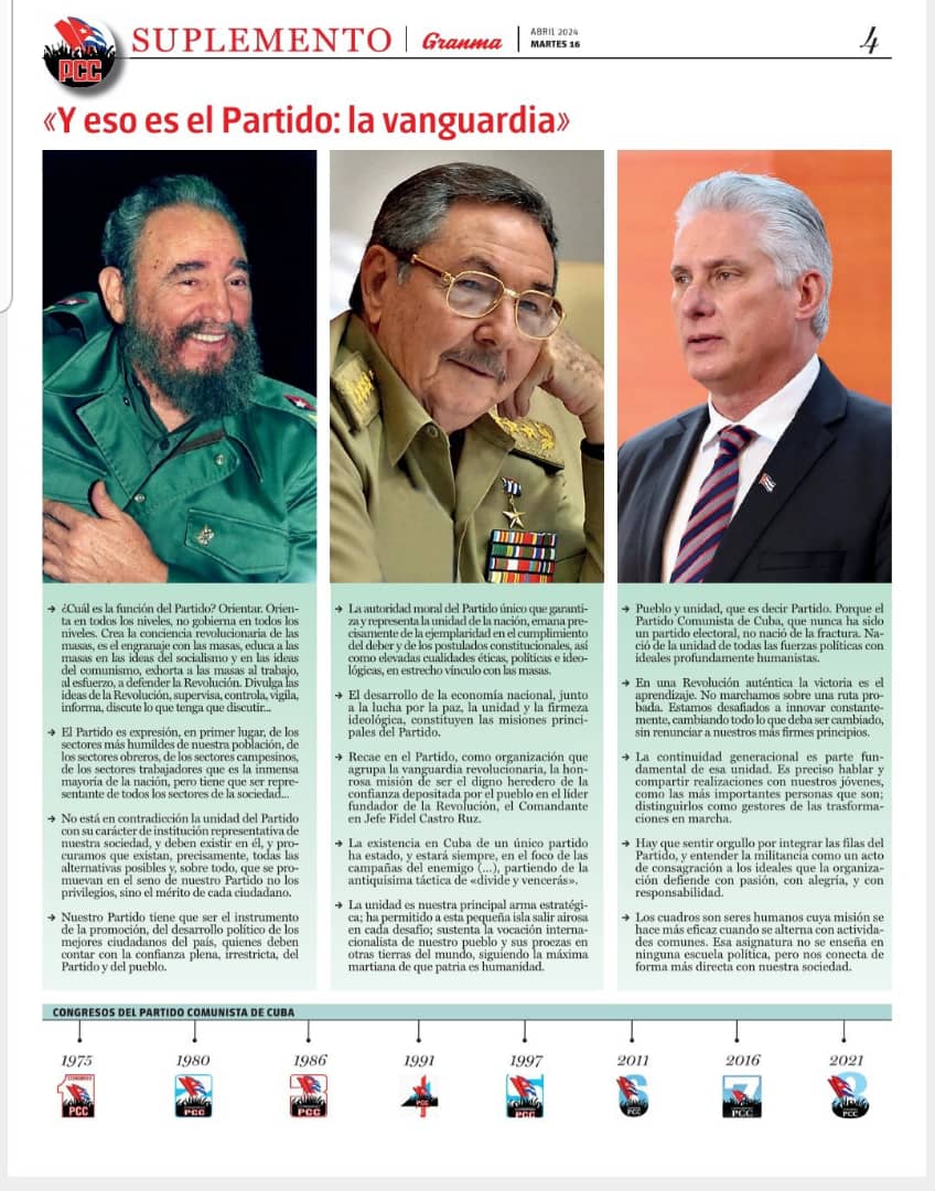 Garante de la unidad del pueblo de #Cuba 🇨🇺
 Alma visible de la Revolución Cubana! 
Eso es el @PartidoPCC !
#UnidadYContinuidad
Orgullo de permanecer en sus filas!