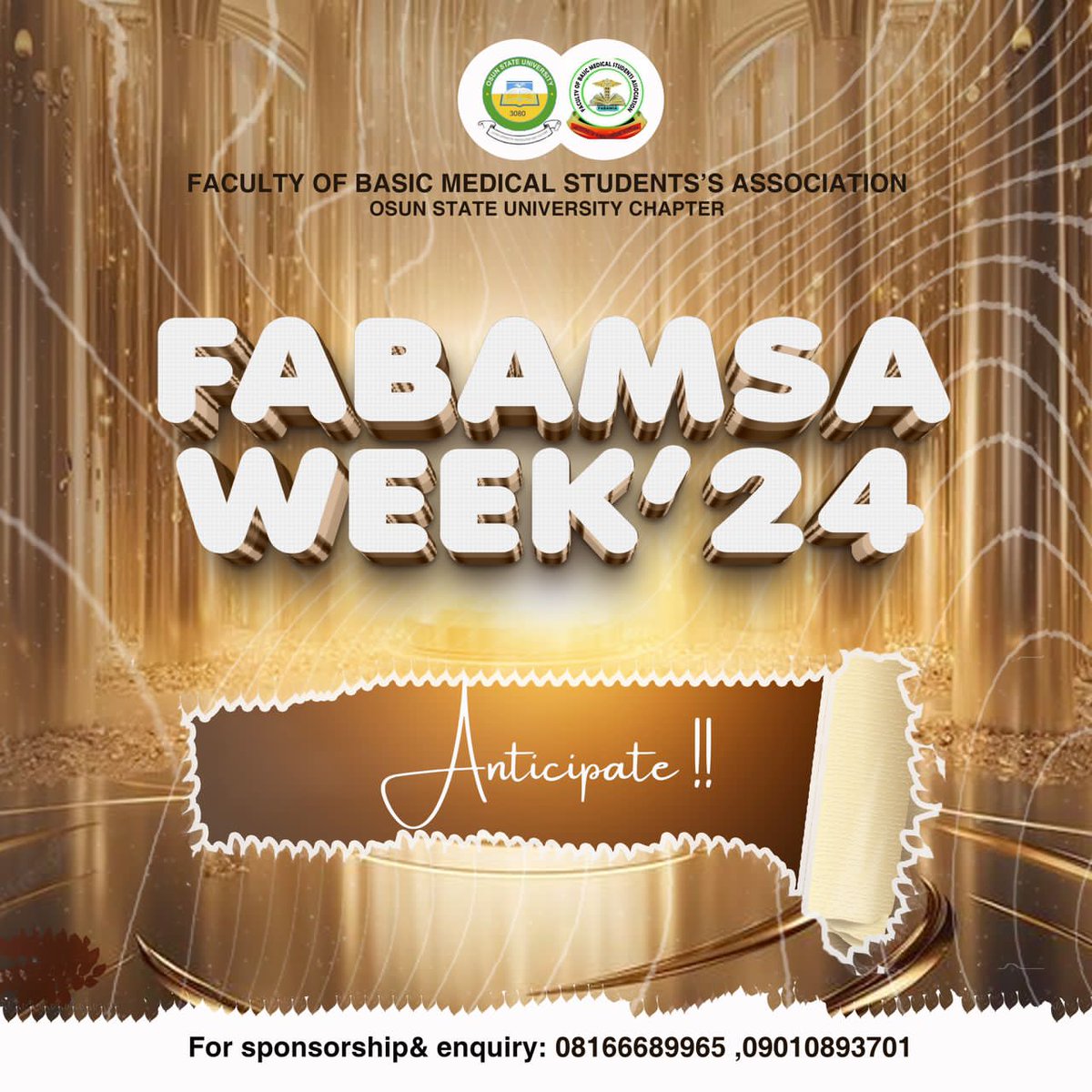 Gentlemen and Ladies!!!! Get ready because *FABAMSA* *WEEK 24* is just around the corner!💃🏿💃🏿🕺🏼 Prepare for another unforgettable experience filled with fun, entertainment, and excitement💃🏿🥵