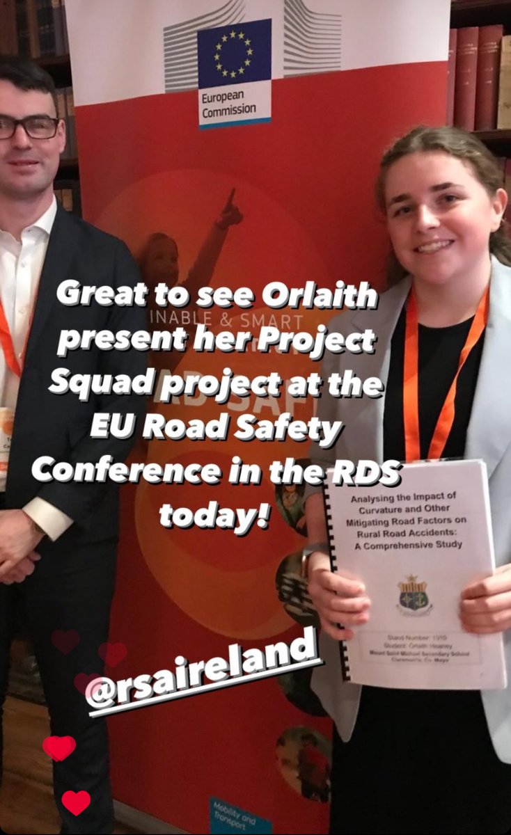 TeenTurn's tweet photo. Always fantastic to see where #TeenTurn afterschool projects can go! Today, Orlaith presented her #ProjectSquad R&amp;D at the EU #RoadSafety Conference in Dublin @TRA_Conference @Transport_EU #TRA2024 https://t.co/kiPE31KUZK