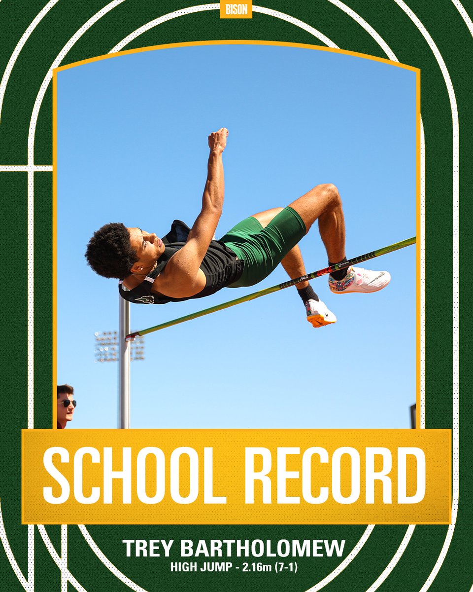 There is a new high jump leader in our books ✍️ Trey took down Mark Elliston’s 40-year-old high jump record with a leap of 2.16m (7-1) at the John Jacobs Invitational on Saturday! #OnToVictory