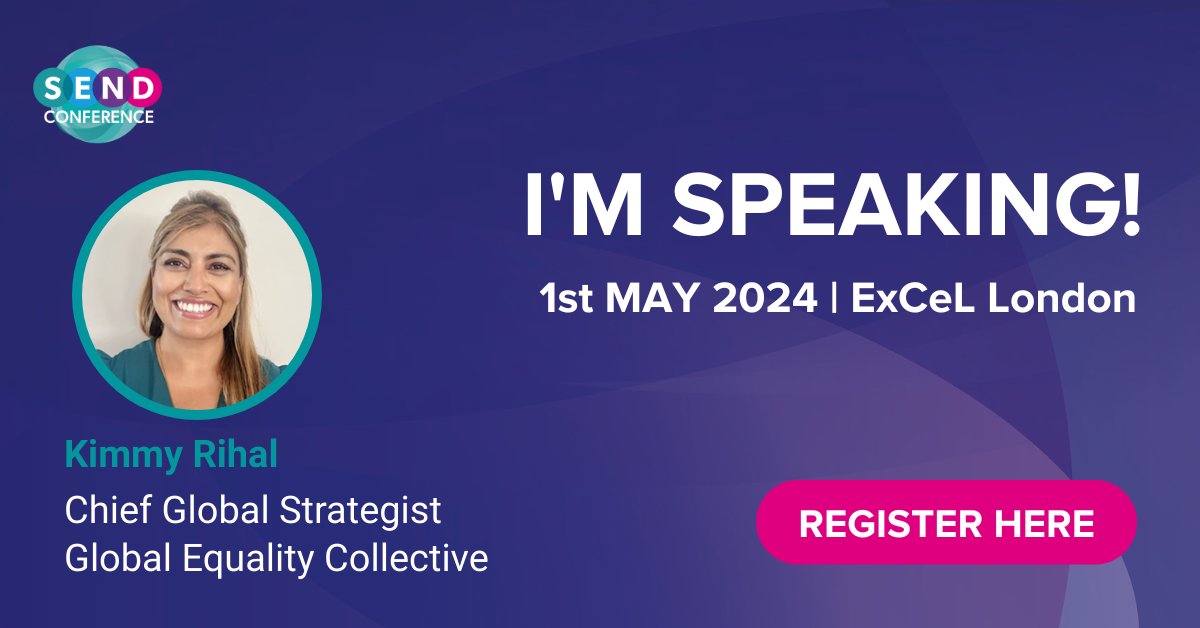 We are delighted to be attending the @SAA_Show on the 1st May & even more excited that our @KimRihal will be speaking at the @SENDConf for her 1st GEC gig! Both Kimmy & our founder @NicolePonsford'll talking on intentional #inclusion. Who will join us? 👉thegec.education/events/schools…