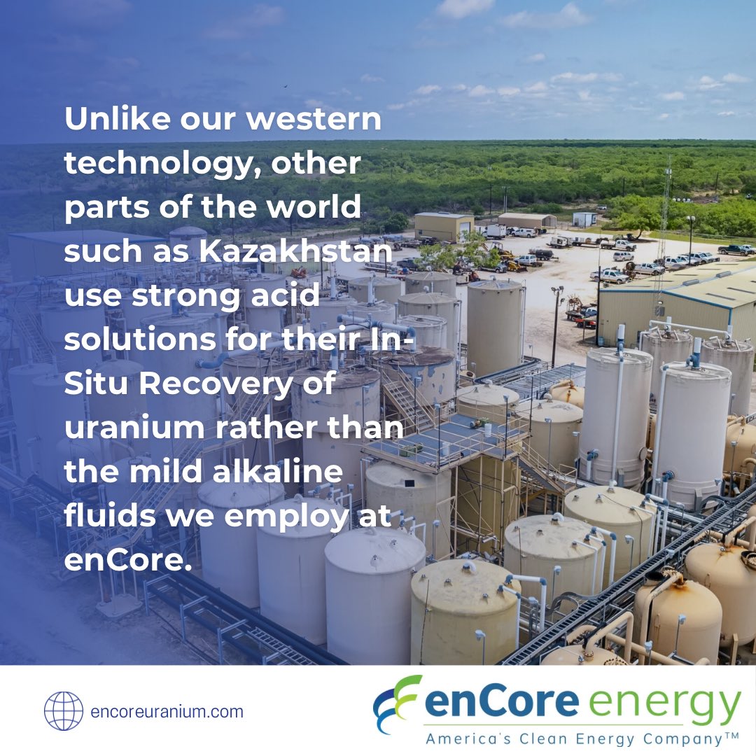 🌍ISR has been a trusted method of extracting uranium globally for over 50 years with minimal environmental consequences. For more information on ISR, visit our website👇 🌐encoreuranium.com #Uranium #Nuclear #GoNuclear #ISR #InSituRecovery #NuclearEnergy #USEnergy…