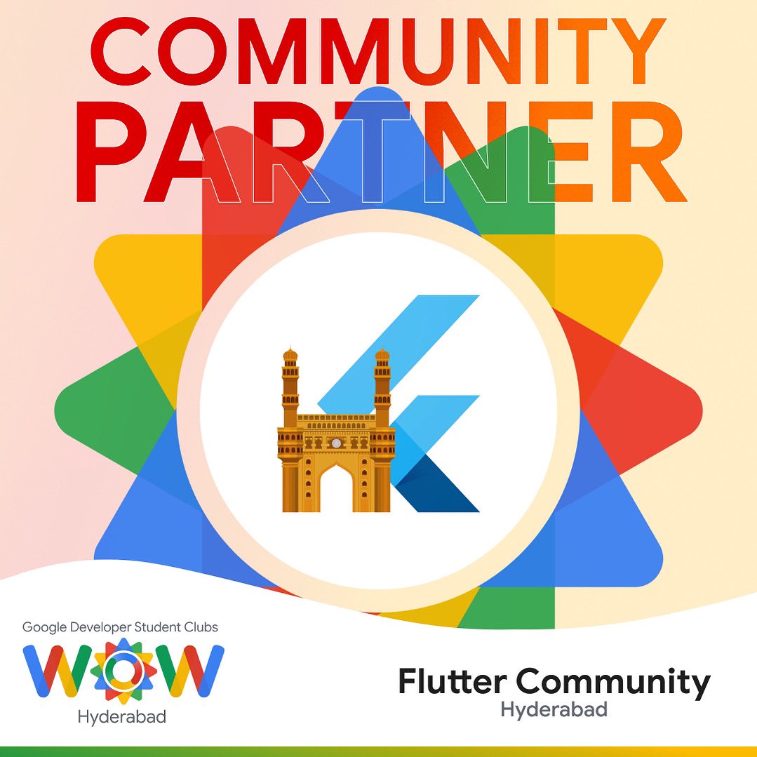 Thrilled to welcome @flutter_hyd as a Community Partner for GDSC WoW Hyderabad 2024! Their collaboration strengthens our commitment to fostering innovation and empowering developers. 

#Googledeveloperstudentclubs #gdsc #flutter #techcommunities