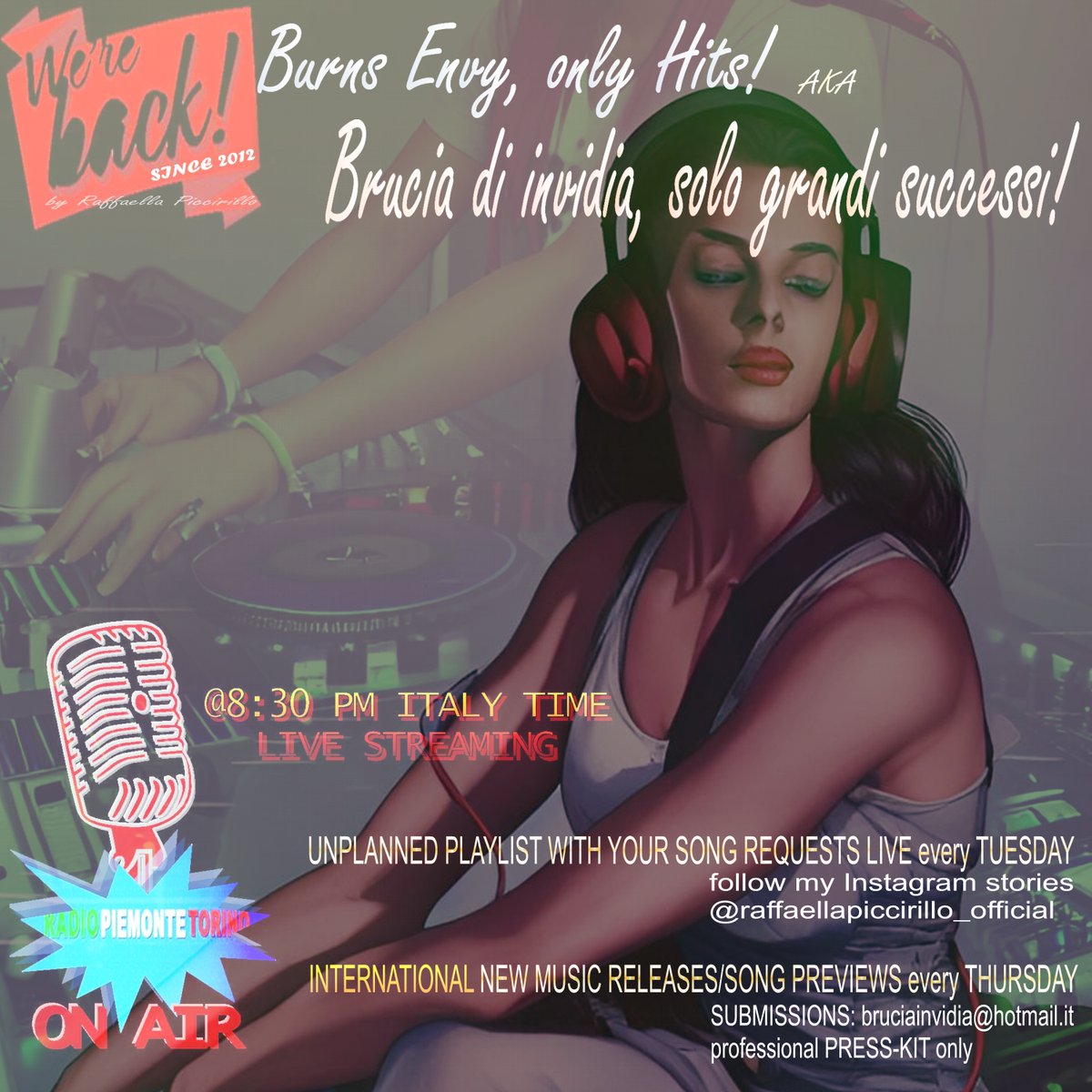 #NowPlaying #OnAir #OnAirNow #bruciainvidia #music #livestreaming #PlaylistOfTheDay #SongPreviews #MusicReleases #opencall #submissionmusic #ShowcaseThursday