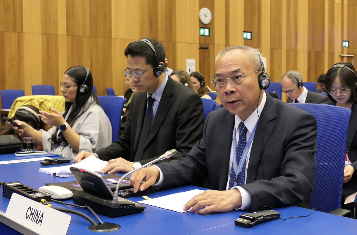 1/3 At today’s 63rd COPUOS LSC, I highlighted importance of ensuring rights of developing countries to peaceful utilization of space science&technology, and opportunities for int'l exchanges&coop.. China is actively engaging in such efforts. 
Full remarks: vienna.china-mission.gov.cn/eng/hyyfy/2024…
