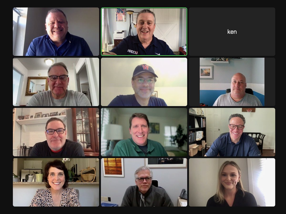 Amazing April monthly zoom earlier today with our group. 12 of 17 members on + we invited a rising young broadcast professional today @MatisonLittle to speed network with us. 500+ years experience in our 17 members #WhereIsPlanC #PayItForward 🏀🏈⚽️🥎🥍🏎️🏁⛳️