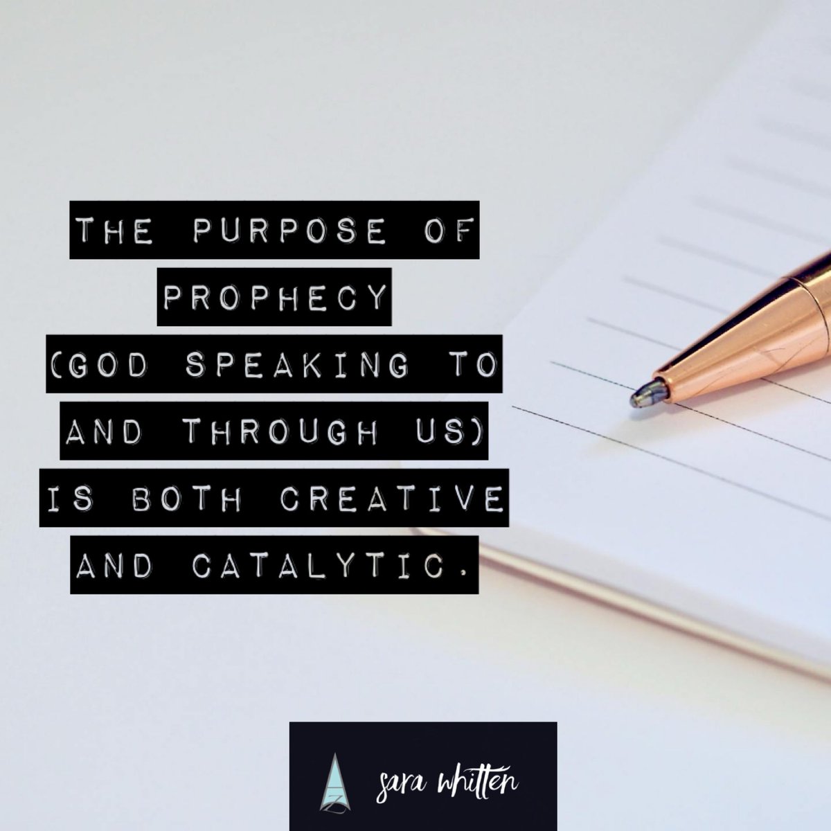 Instead of focusing on “what’s going to happen?”, 
it focuses on“what is God creating or initiating through this message?” #hearGod #prophetic #godspeaks #sarawhitten