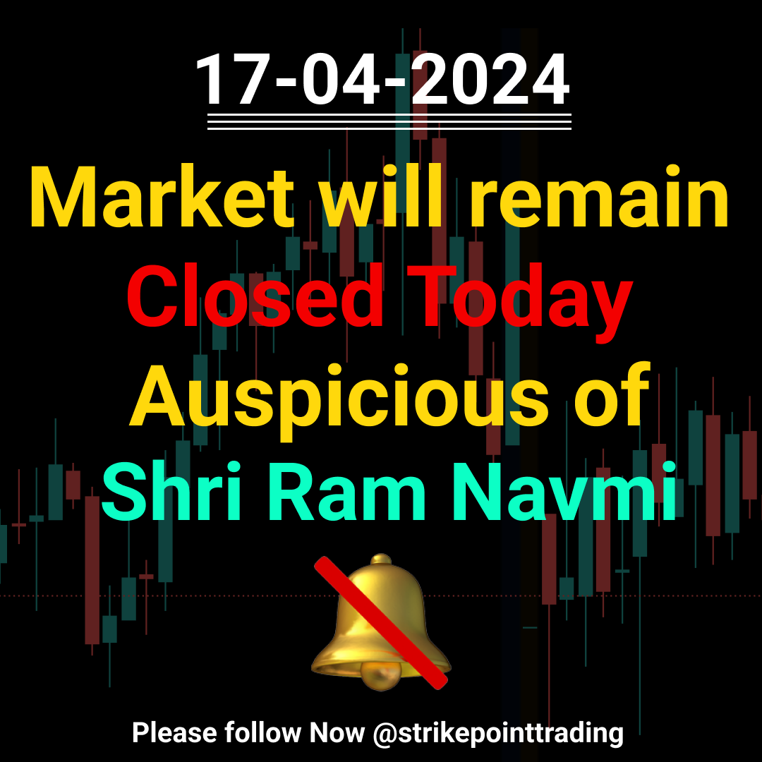 Tomorrow Market will closed, But i will live on youtube for  hour for forex trading

Join our Telegram : t.me/strikepointtra…

Subscribe You tube : youtube.com/@strikepointtr…

#nifty #banknifty #nifty50 #niftyfifty #tradingthoughts #tradingquotes #trading
 #strikepointtrading