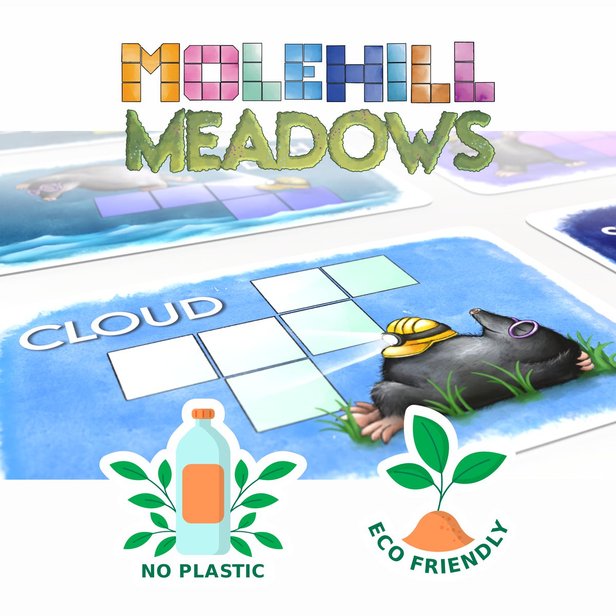 No additional plastic cluttering Mika's home!

Molehill Meadows is made in an eco factory in Poland and will be completely plastic free including the "cellophane", which is 100% compostable!

Live on Gamefound now!

#ecofriendly