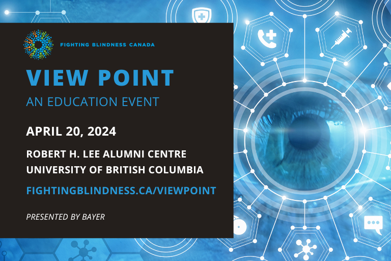 View Point Vancouver will be live streamed on April 20. Join us for a keynote on gene therapy from Dr. Paul Yang, Ask the Expert sessions on age-related macular degeneration and inherited retinal diseases and a lived experience panel. Register today! bit.ly/4aZYjKZ