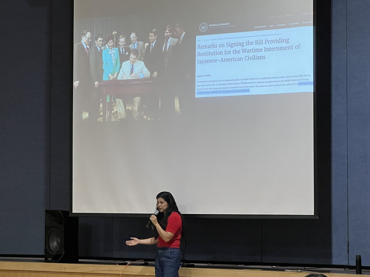 BurbankElem's tweet photo. Author Maggie Tokuda-Hall presented to our students, courtesy of Burbank PTA. She got the imaginations of our TK-2nd grade students soaring with her book  Also an Octopus, and read Love in the Library (based on the true story of her grandparents) to our 3rd-6th grade students. https://t.co/o5iKAOYzKe