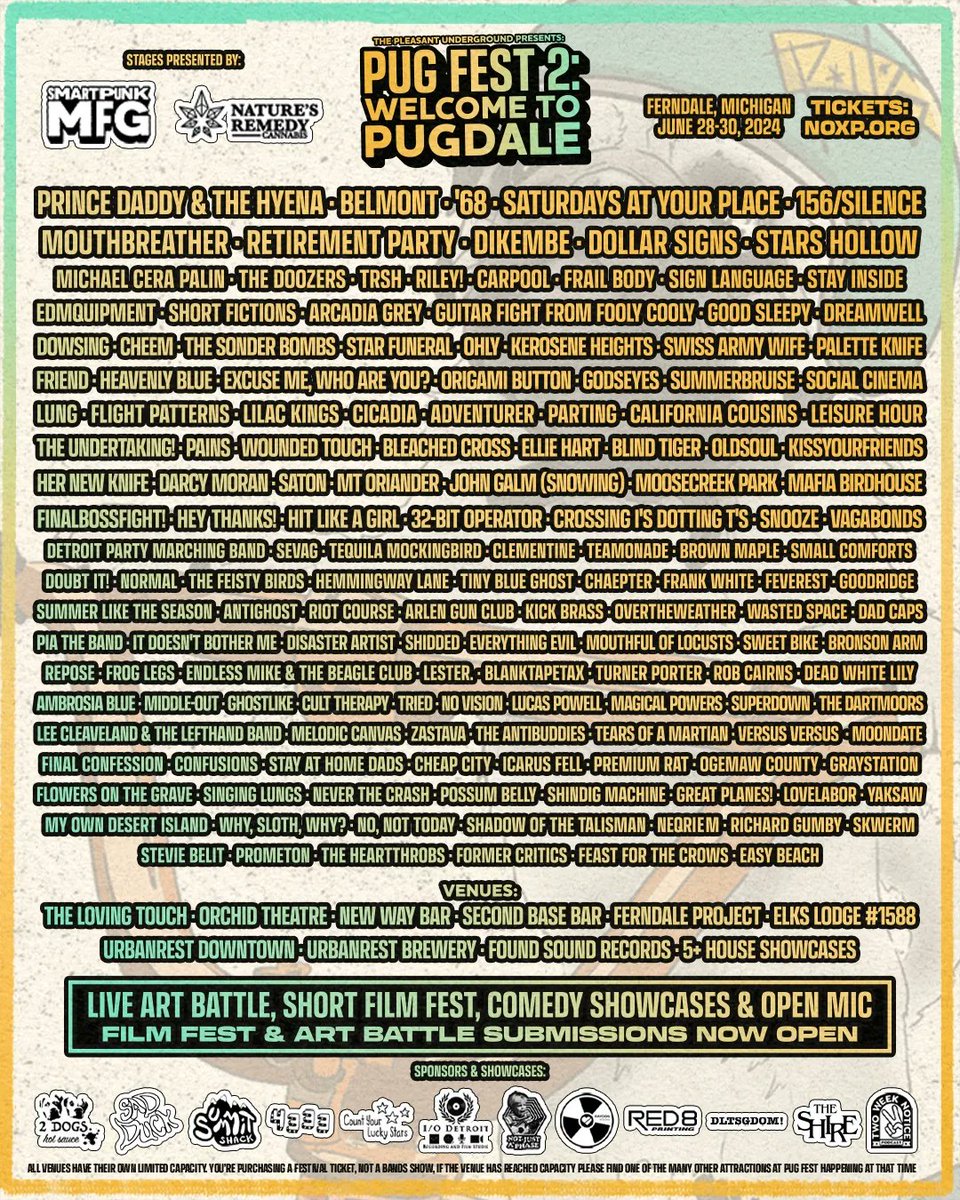 We're playing Pugfest. New music on the way. Thanks, love you.