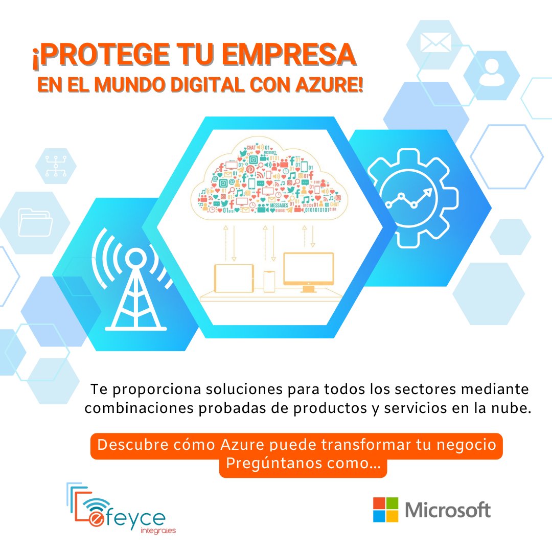 EfeyceCol's tweet photo. Desbloquea el potencial de tu empresa con Microsoft Azure: la plataforma en la nube que impulsa la innovación, la escalabilidad y la seguridad a otro nivel.  
Descubre como Azure puede transformar tu negocio , contáctanos ahora 314 2976011
#somosefeyce https://t.co/Ld75TseSh5