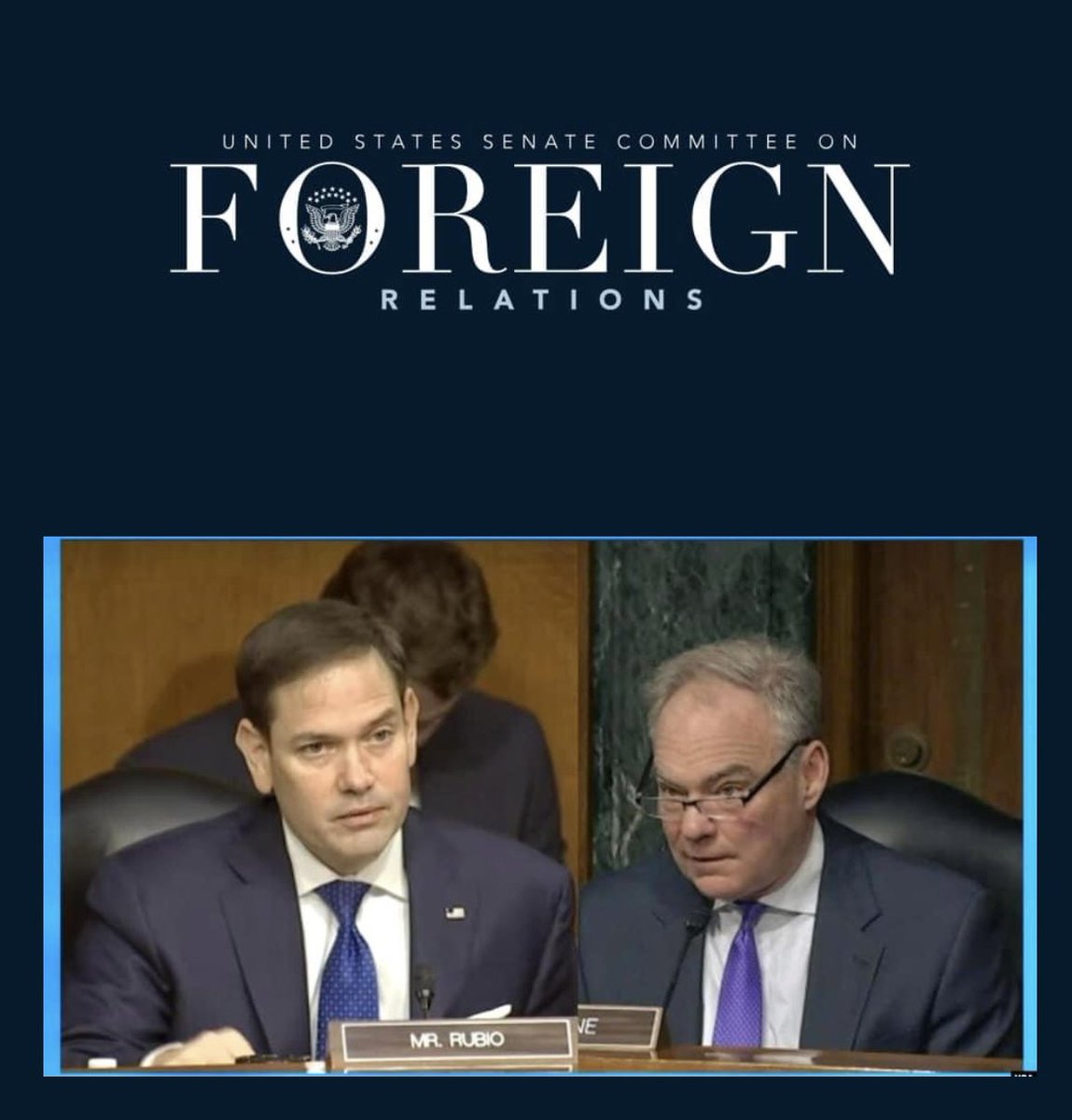 Agradecemos a los Senadores @SenMarcoRubio , @SenTimKaine y a todos los miembros y equipo de apoyo del Comité de Relaciones Exteriores del Senado, por su impulso de la legislación que renueva la Nica Act y fortaleze las presiones contra el criminal régimen sandinista de los