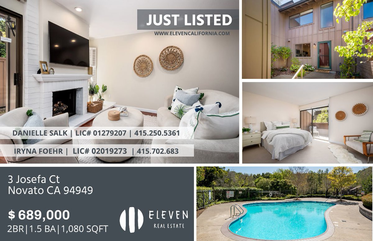 EstateEleven's tweet photo. JUST LISTED! 🏠

📍 3 Josefa Ct, Novato, CA 94949
2 beds/1.5 baths/1,080 sqft
$689,000 https://t.co/xY2Hqji9n7