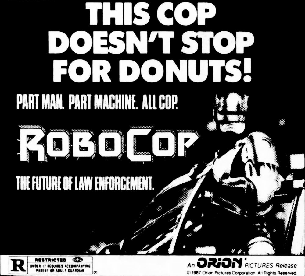 “This cop doesn’t stop for donuts!” #RoboCop