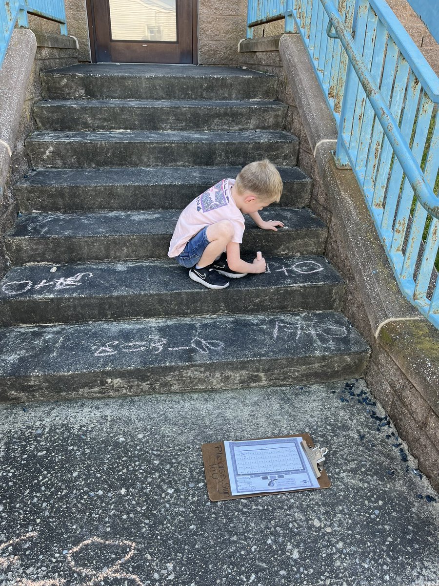 Chalk, ☀️, and math fluency = the best math class ever! @mrslaurendoran @brigschools