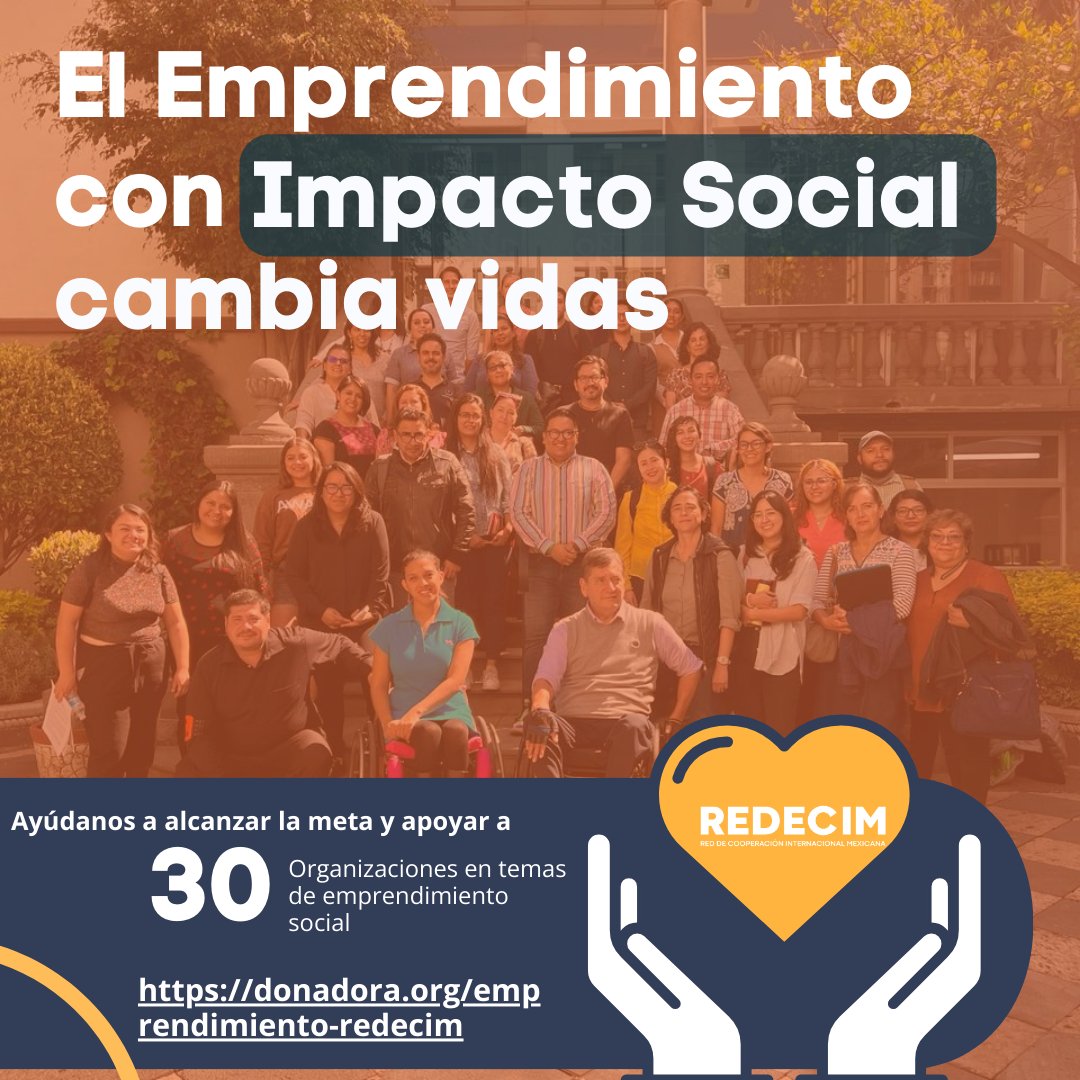 redecim's tweet photo. ¿Listxs para hacer la diferencia?👀

💥¡Con tu donativo podremos hacer realidad la capacitación de 30 organizaciones sociales en temas de emprendimiento social, para que sigan haciendo la diferencia!

🚀Ingresa a: https://t.co/zKplqF4luf https://t.co/3NhcVV8Nan