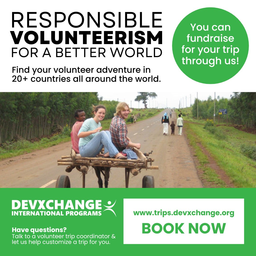 🌍✨ Explore the world with purpose! Embrace responsible volunteerism and make a positive impact on communities worldwide. 

🌐 Visit trips.devxchange.org to start your adventure for good today. #TravelWithPurpose #VolunteerAbroad