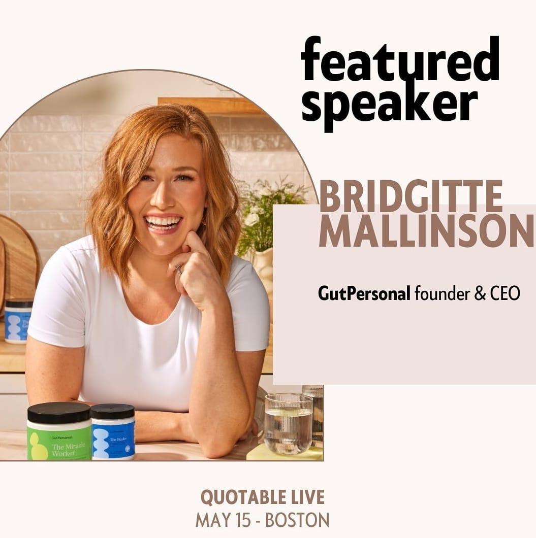 The NEWS is out! We are excited to be sponsoring <a href="/QuotableMediaCo/">Quotable Media Co</a> #QUOTABLELIVE 2024 next month  with the Keynote speaker <a href="/GutPersonal/">Gut Personal</a> CEO @BridgitteMallinson #femalefounders get your tickets >>>eventbrite.com/e/quotable-liv…