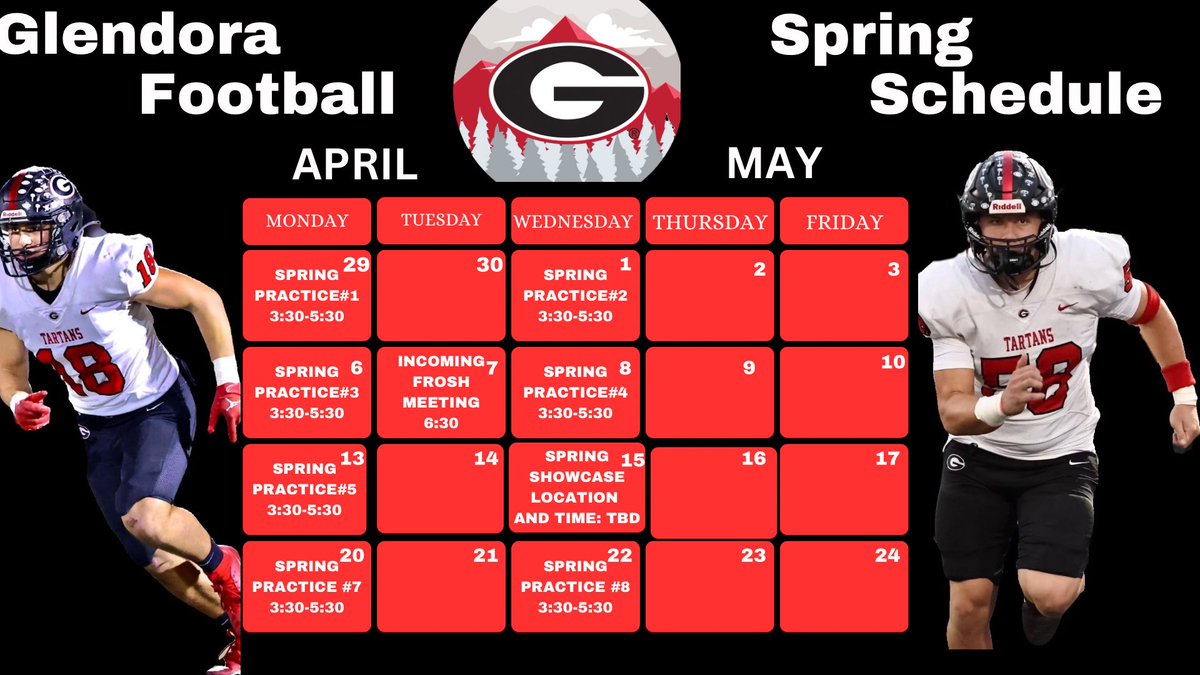 Coaches come check us out during spring ball!! Can’t wait to see y’all out here!! @GlendoraHighFB @coachryanlaw @CoachRohrer @SGVNSports @coachmark_48 @James_Escarcega
