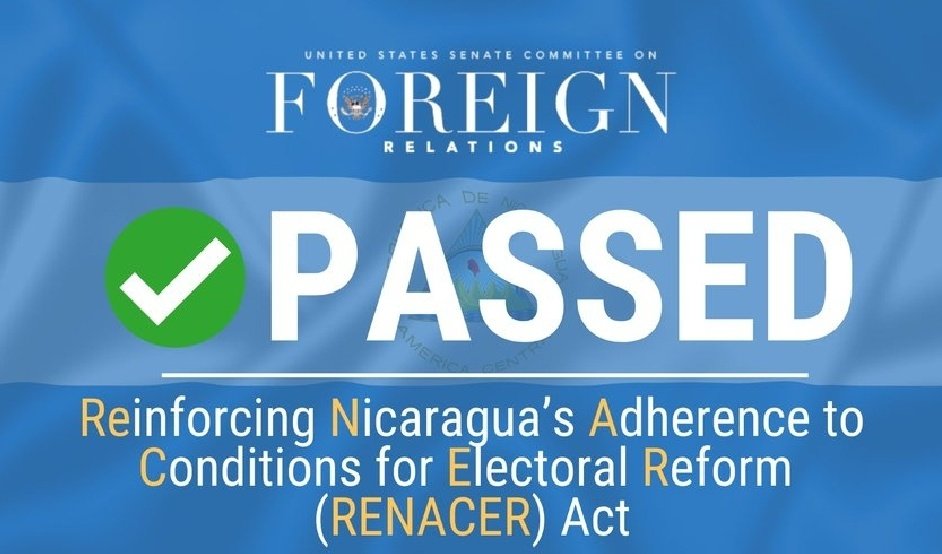 mprado713's tweet photo. The Senate Foreign Relations Committee is currently meeting on key legislation and nominations. Among these issues is the "reauthorization" of the #NicaAct and the #RenacerAct. Both legislations are key mechanisms to sancrion Nicaraguan economic cash flow and trade.
#SOSNicaragua https://t.co/VlCAujwSrZ