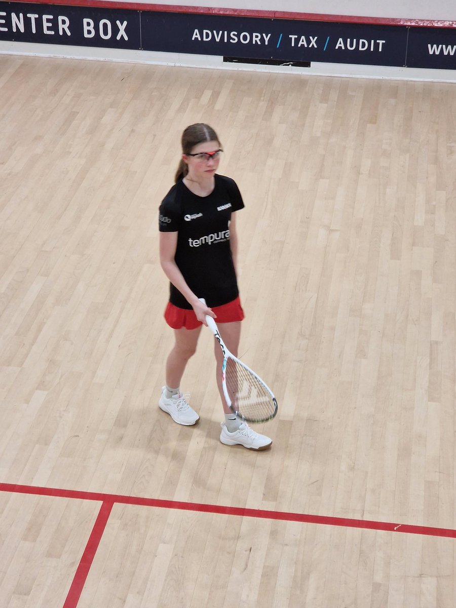 stuart_vail's tweet photo. First proper day for Sophie with new Sponsors kit. Thanks @TechniF @salming_squash #FightSmart https://t.co/LkRhLoUBVo