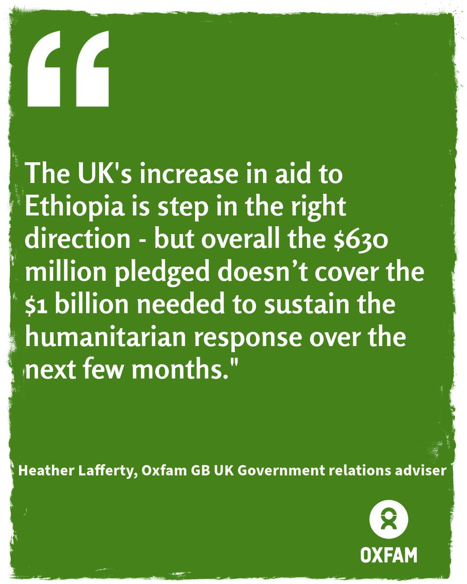 REACTION: Oxfam GB response to Ethiopia pledging conference in Geneva oxfam.org.uk/mc/twncqa/