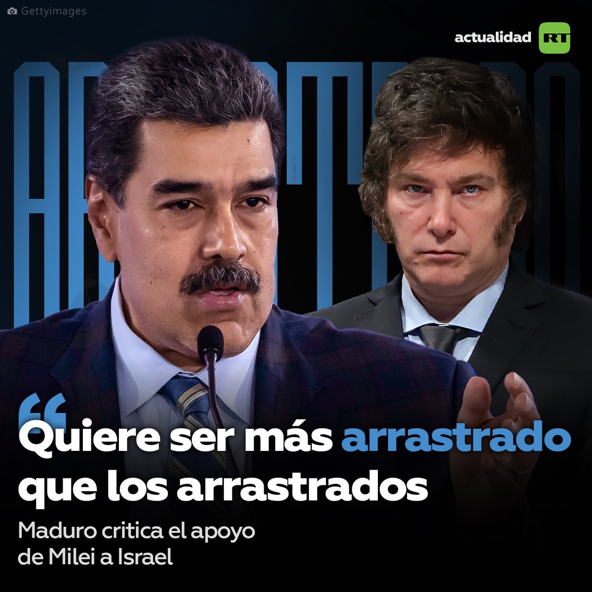 🇻🇪 🙅🏻‍♂️ 🇦🇷 Maduro critica el apoyo de Milei a Israel '¿Cómo se puede llamar eso?, ¿dignidad?, ¿independencia?, ¿pensamiento propio? Tiene un solo nombre: arrastrado', explicó el líder venezolano. esrt.space/actualidad/506…