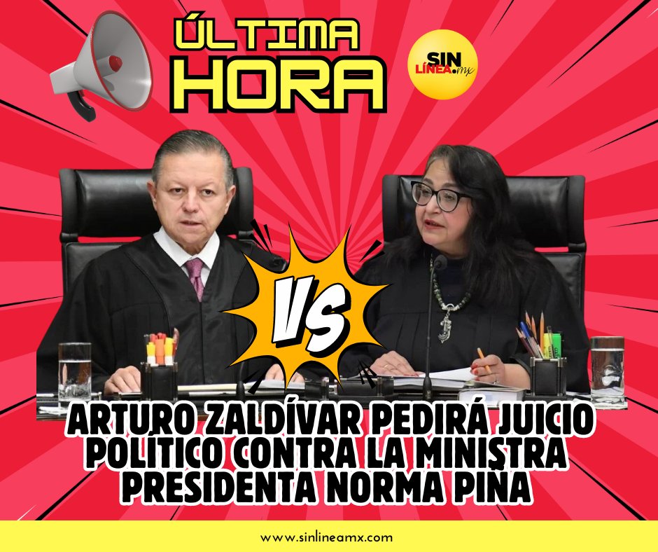 🚨 #ÚltimaHora ‼️Arturo Zaldívar pedirá juicio político contra la ministra presidenta Norma Piña y denunciará ante la FGR.