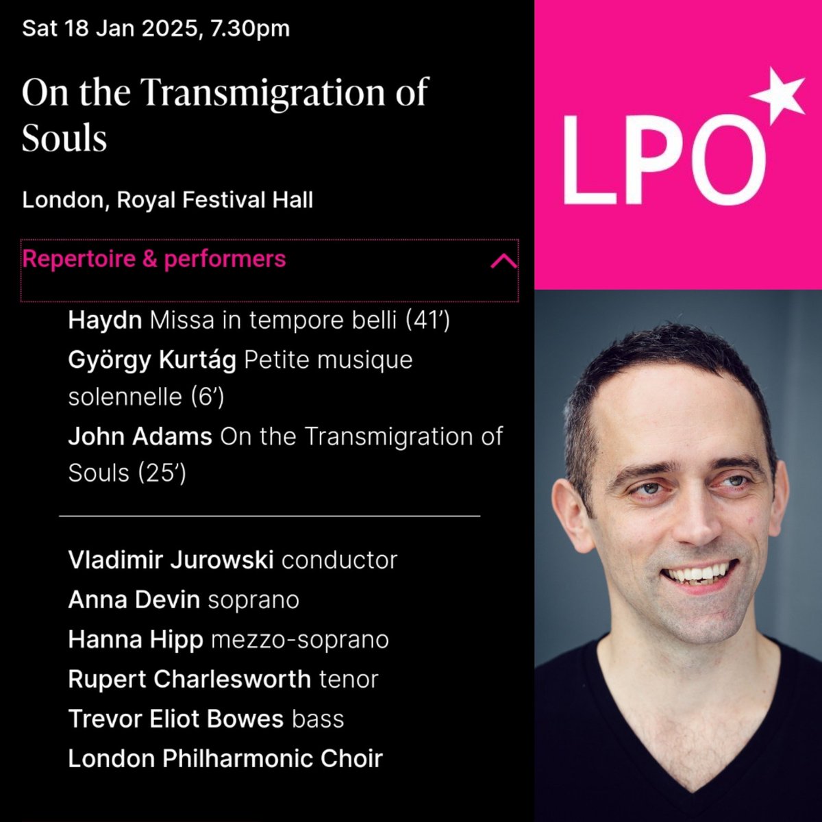 It's official: I'll be making my début with the London Philharmonic Orchestra and Vladimir Jurowski in 2025. I'm so excited! Come join us for this fantastic programme. Details in link. lpo.org.uk/event/on-the-t…
