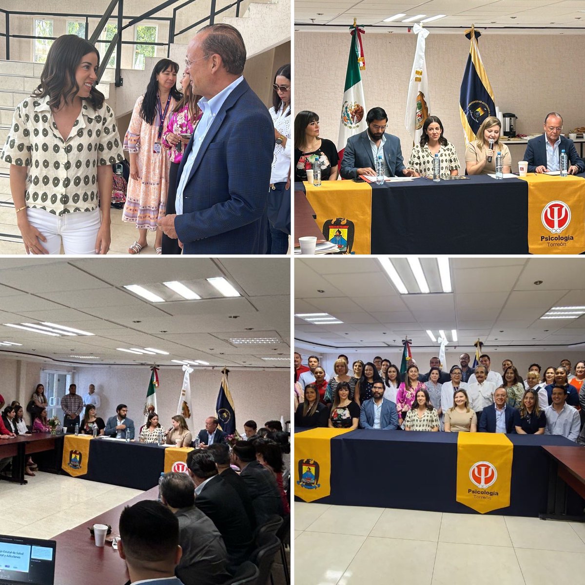 PacoOsorio's tweet photo. Un gusto acompañar a la Sra Paola Rodríguez López, Presidenta Honoraria de “Inspira Coahuila”. A la instalación de la Mesa Universitaria del Consejo de Salud Mental y Adicciones, en la Escuela de Psicología de la UAdeC, gracias a su Directora Marimar Centeno. https://t.co/vEJYr3H5A5