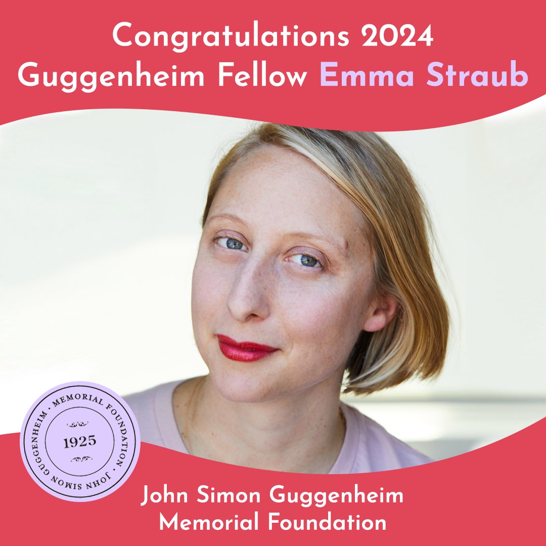CONGRATULATIONS @emmastraub for being selected as a 2024 Guggenheim Fellow (@GuggFellows)‼️🤩🤩🤩 gf.org