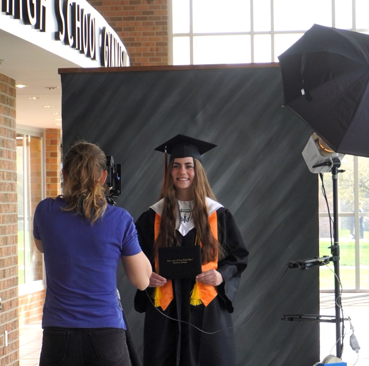 tkschools's tweet photo. It's getting real now! Seniors received their caps and gowns and had their photos taken today as they get closer and closer to the end of their senior year. #TKSTRONG #TK2024 https://t.co/b2FayYCOqD