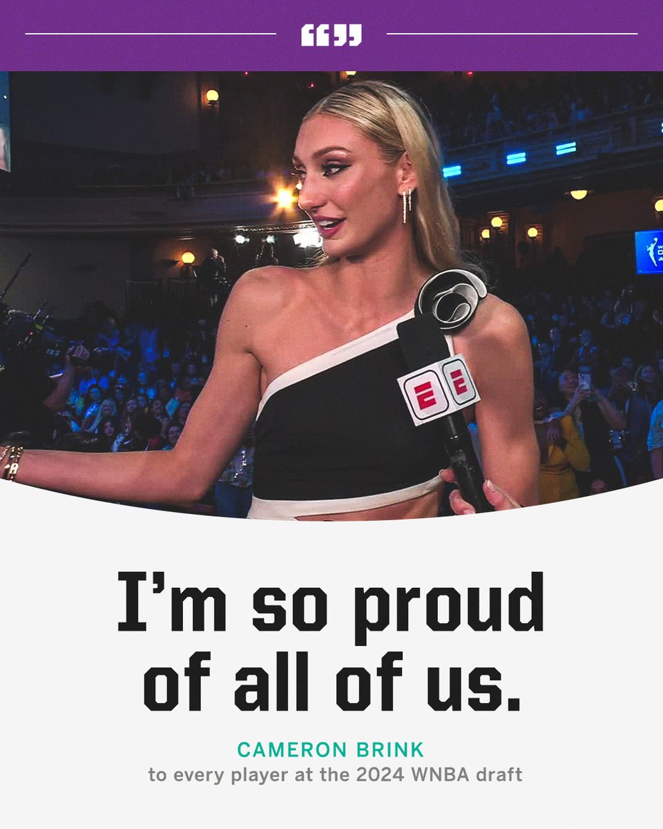 Cameron Brink shouted out every player at the WNBA draft after being selected No. 2 overall 💜