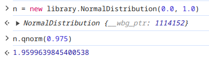 How about porting the entire suite of scientific computing tools into WebAssembly through Rust? Utilizing `qnorm(0.975)` in offline browsers seems like a promising approach, doesn't it? #rustlang