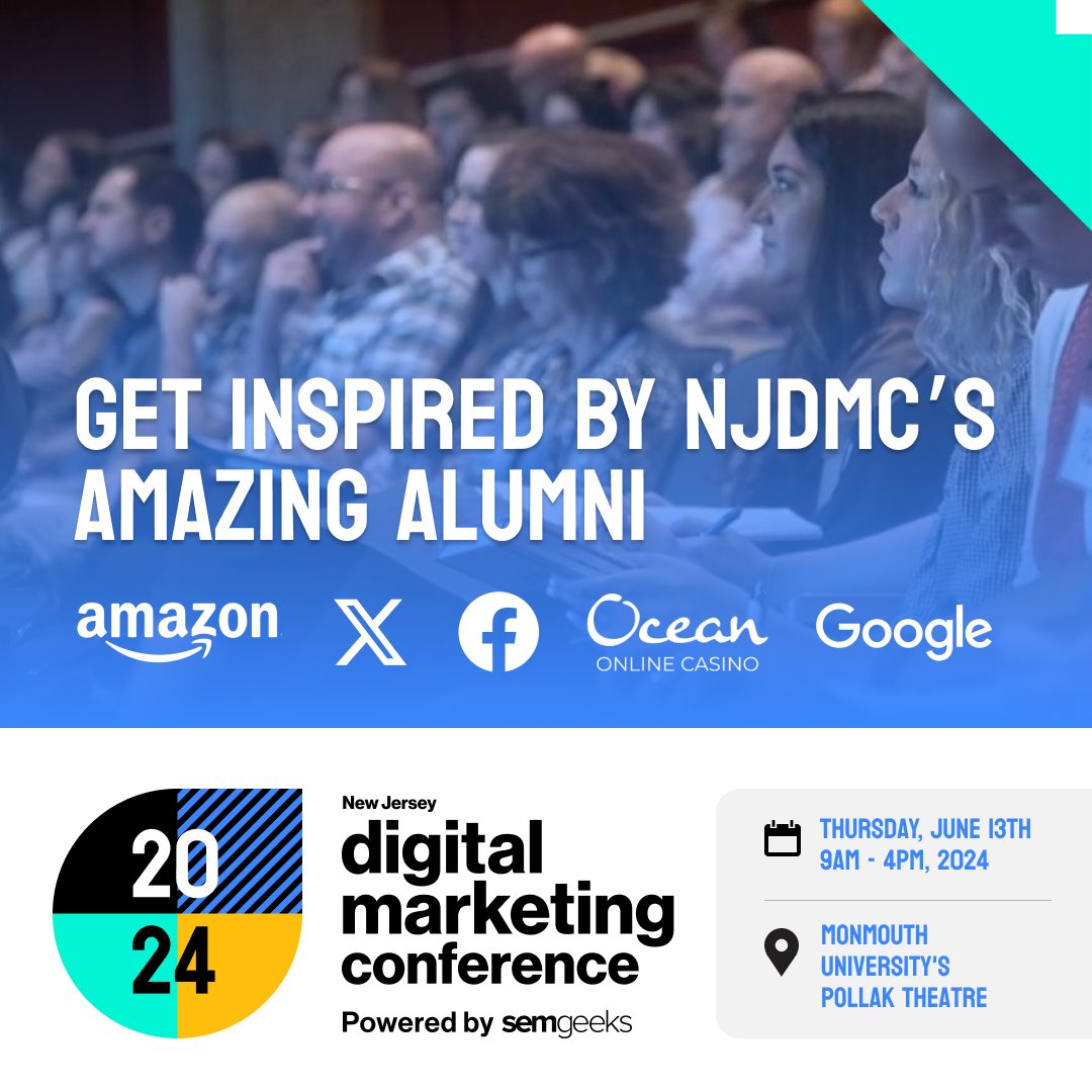NJDMConf's tweet photo. Curious where your NJDMC experience can take you? Check out some of our past speakers and get ready to elevate your marketing game! ➡️  https://t.co/rqDUGCZBC4

USE CODE: NJDMC20 for $20 off — https://t.co/4KlyLAfLid

#NJDMC5 #AlumniSpotlight #MarketingGoals #GetInspired https://t.co/L6b3hUcXQN