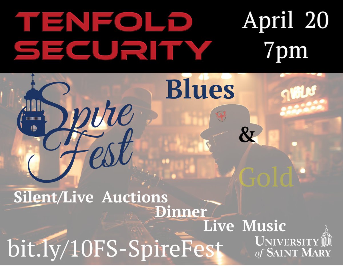 It's not too late to purchase tickets to Spirefest. This year's theme is Blues and Gold. Join us for a night of dinner, drinks, dancing and live/silent auctions to benefit Saint Mary students. lnkd.in/gjddPTc4