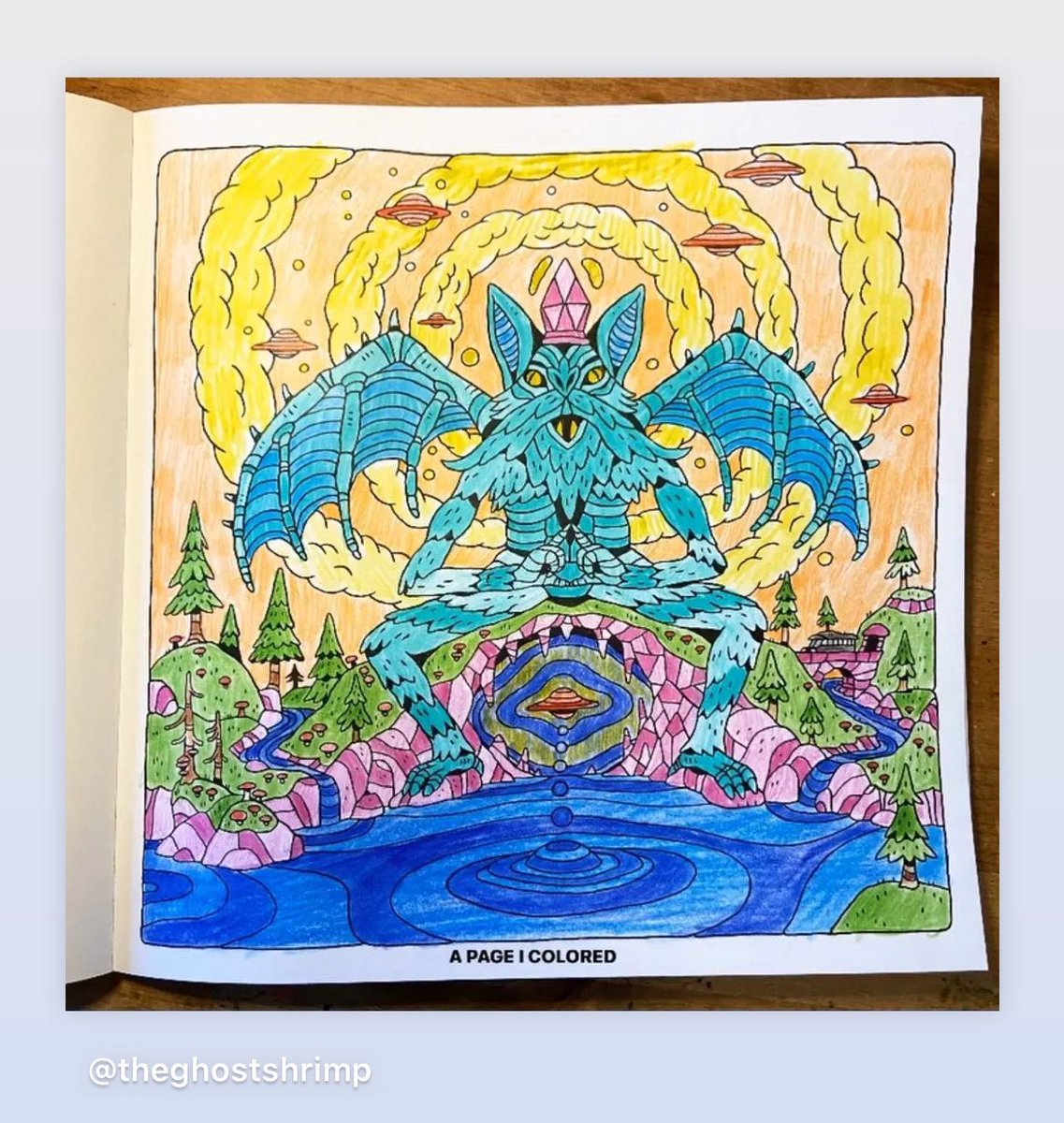 Check out this amazing new coloring book by the good homie and genius artist @realghostshrimp (Adventure Time)!!! Thank you for sending me a free copy, @TarcherPerigee