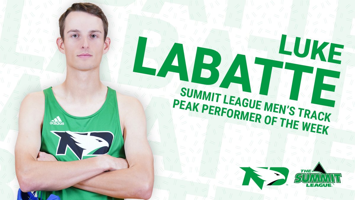 He has the No. 9⃣ time in the NCAA in the steeplechase and is your Summit League Men's Track Peak Performer of the Week! 😎 Congratulations, Luke! 👏 RELEASE: fightinghawks.com/news/2024/4/16… #UNDproud | #LGH