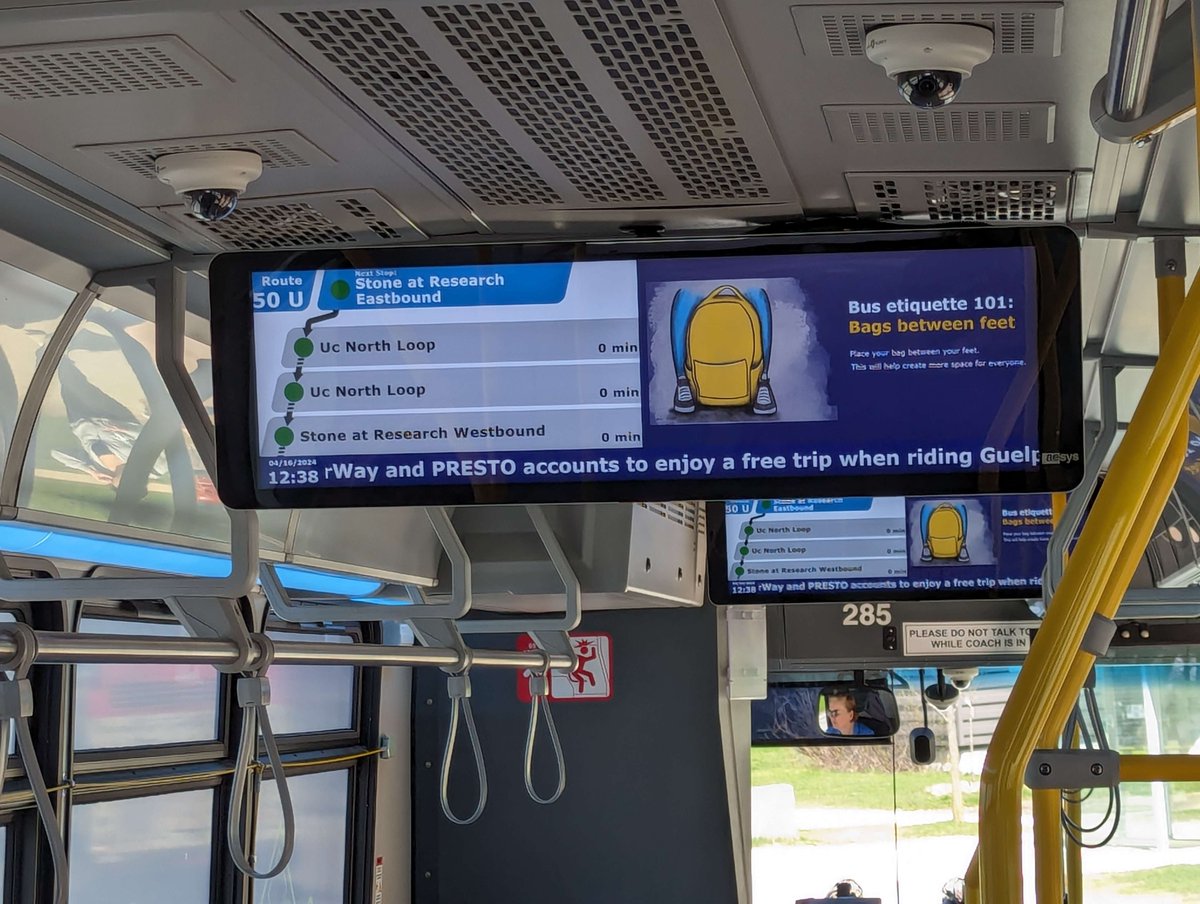 not_taylorx's tweet image. Somehow of all the local agencies in the GTHA, Guelph Transit is the first to implement a proper LCD screen design... impressive