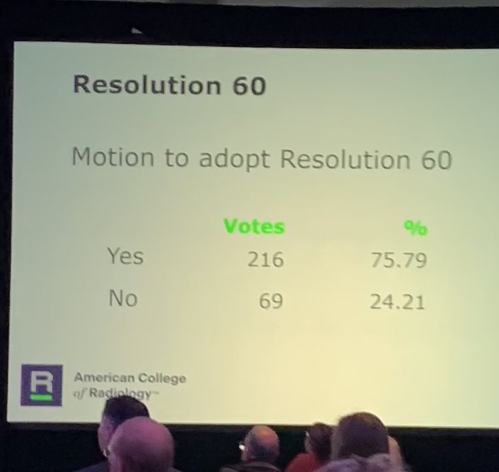 Congratulations @katefd5 @DrGMcGinty @meridity1 @KPorterBham @CandiceJohnstone & everyone who helped get #ACR2024 Resolution 60 passed